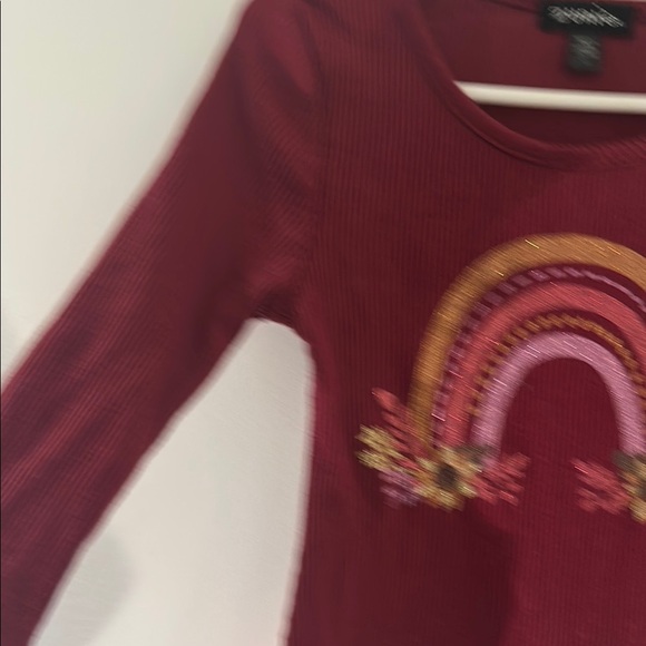 Zunie Red Fit and Flare Dress with 3/4 Sleeves - Picture 8 of 9